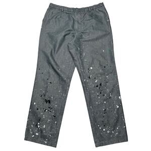 Vintage D&G Dolce & Gabbana Paint Splatter Pinstripe Trousers Men's 33 Italy